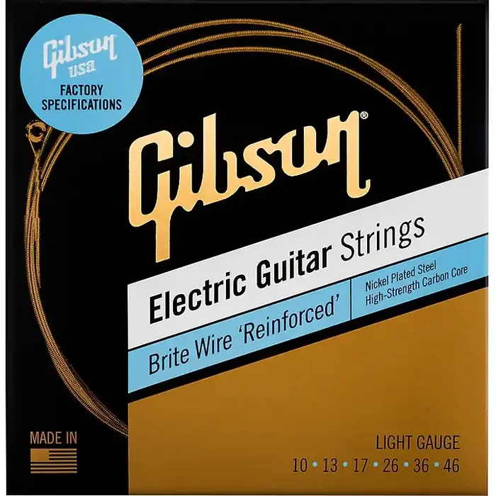 Gibson Brite Wire ‘Reinforced‘ Electric Guitar Strings, Light Gauge Guitar Center