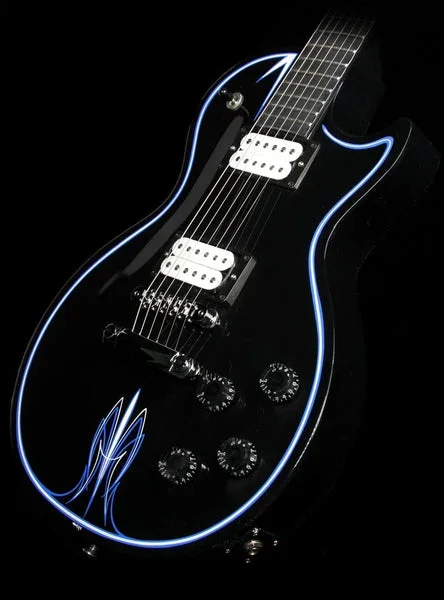 Gibson Les Paul Studio Hot Rod Electric Guitar Ebony with Blue and Whi