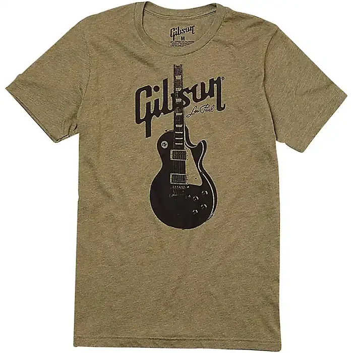 Gibson Les Paul T-Shirt Medium Olive Green Guitar Center