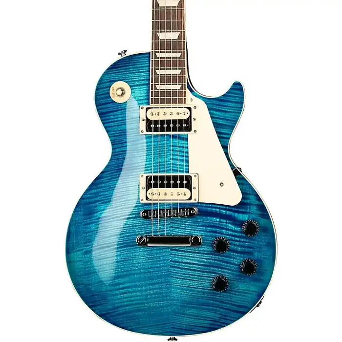 Gibson Les Paul Traditional Pro V AAA Flame Top Electric Guitar Ocean Water Perimeter Guitar Center