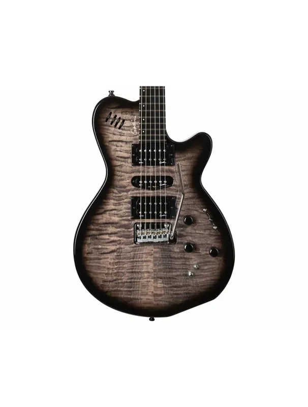 Godin XTSA Leaftop Electric Guitar – Trans Black