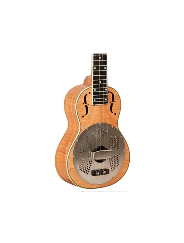 Gold Tone Curly Maple Resonator Concert-Scale Ukulele