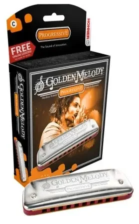 GOLDEN MELODY HARMONICA BOXED KEY OF D