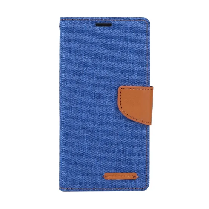 Goospery Canvas Diary Case for iPhone 14 Pro – Blue