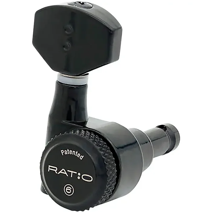 Graph Tech Ratio 6-In-Line Electric Locking Tuning Machine Heads With Staggered Posts Black 6 String Guitar Center