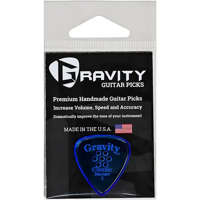 GRAVITY PICKS Classic Standard Polished Blue Multi-Hole Guitar Picks 2.0 mm Guitar Center