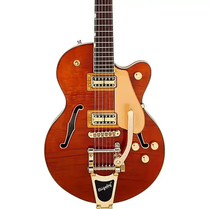 Gretsch Electromatic Flame Okoume Broadkaster Guitar – Orange
