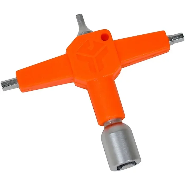 GROOVETECH TOOLS, INC. DK Multi 4-in-1 Drum Key Multi-Tool Orange/Sanded Nickel Guitar Center