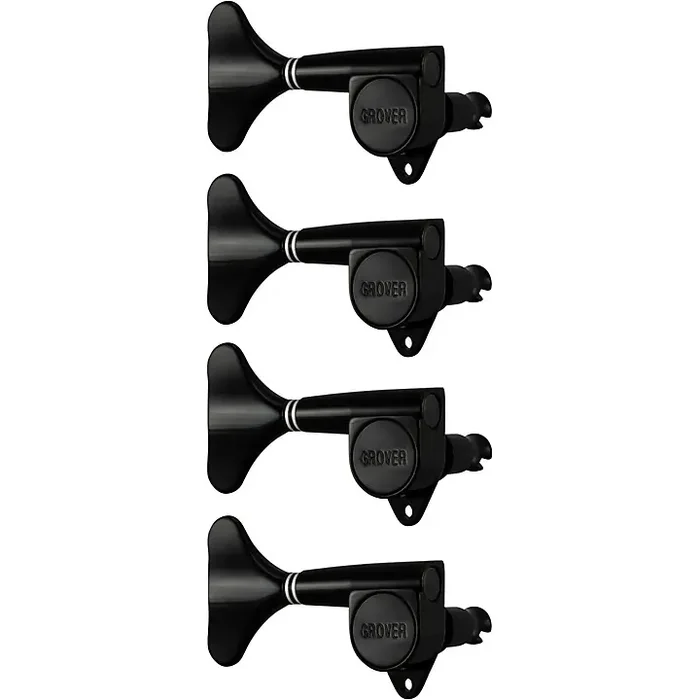GROVER Mini Bass 144 Series Tuning Machines Black Chrome Reverse 4-in-line Guitar Center