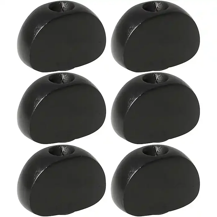 GROVER Mini-Size Kidney Buttons 6-Pack Ebony Guitar Center