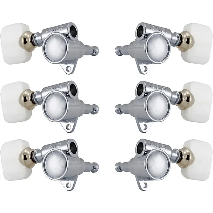 GROVER Original Milk Bottle Style Rotomatics 103 Series Pearloid Button Tuning Machines Chrome