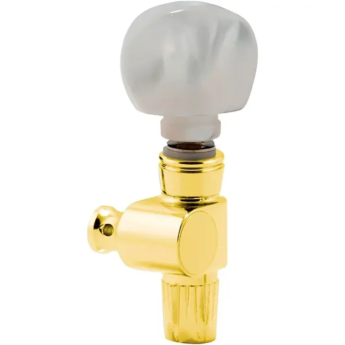 GROVER Planetary 5th Round Pearloid Button Tuning Peg Gold Guitar Center