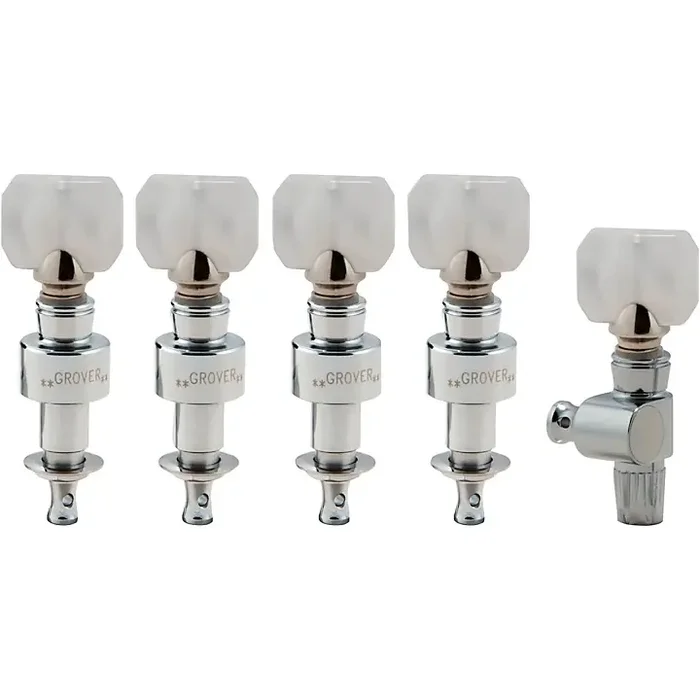 GROVER Planetary Square Pearloid Button Tuning Pegs Chrome Guitar Center