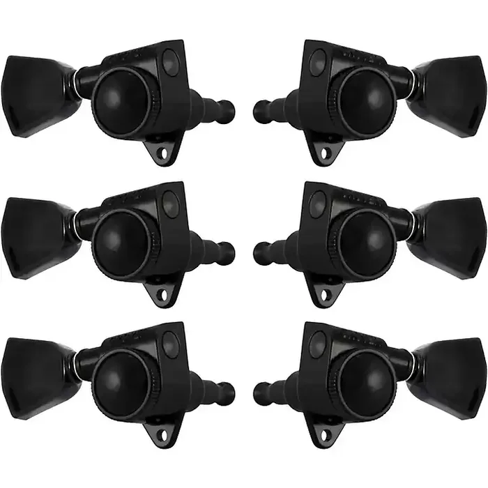 GROVER Roto-Grip Locking Rotomatics 502 Series Keystone Button Tuning Machines Black Chrome Guitar Center