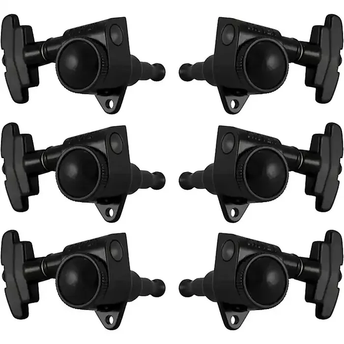 GROVER Roto-Grip Locking Super Rotomatics 509 Series Tuning Machines Black Chrome Guitar Center