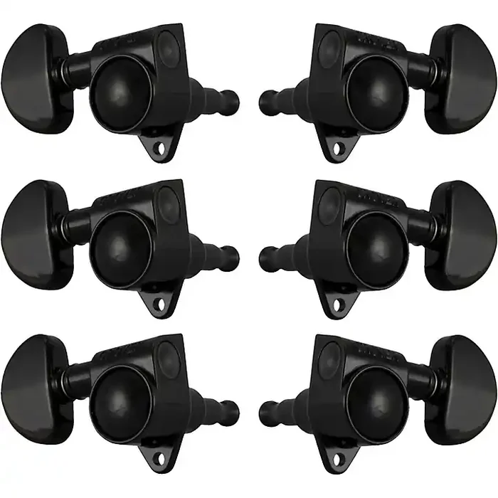 GROVER Rotomatics 102 Series Standard Button Tuning Machines Black Chrome Guitar Center