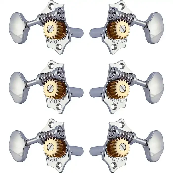GROVER Sta-Tite With 18 1 Gear Ratio 97-18 Series Chrome Button Tuning Machines Chrome Guitar Center