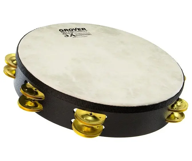 Grover SX-BR SX 10″ Double Row Tambourine – Brass