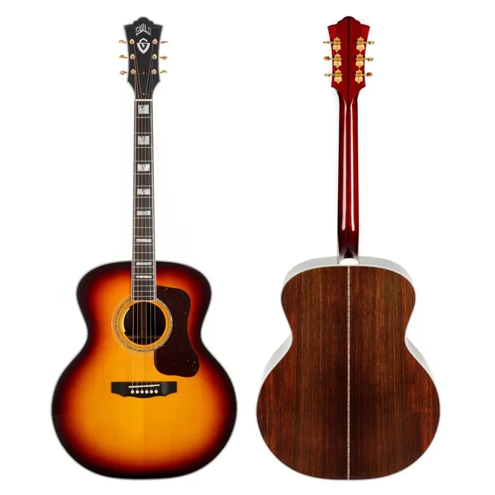 Guild F-55E Sitka Spruce Jumbo Acoustic Electric Guitar – Antique Sunburst