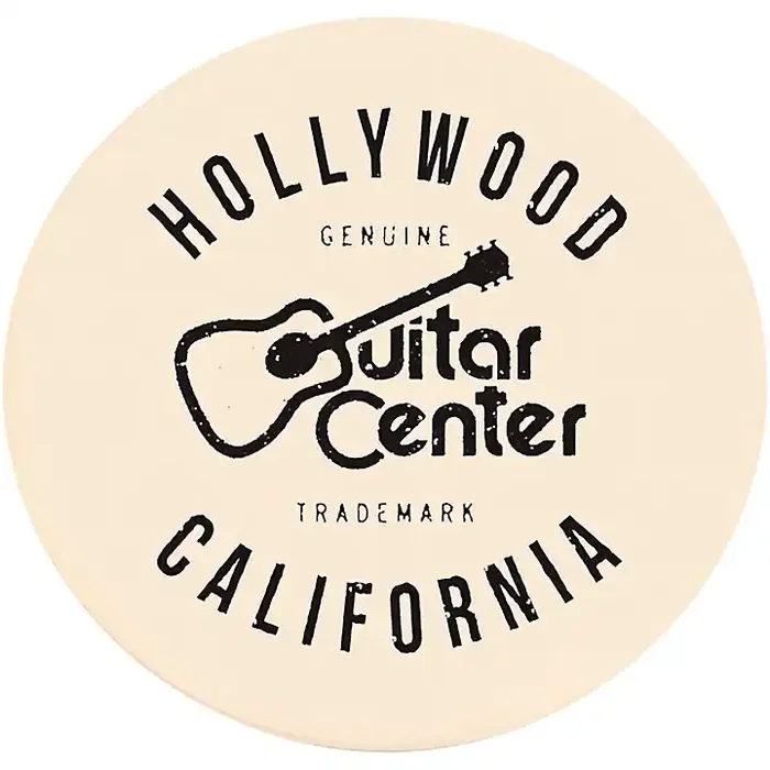 Guitar Center Hollywood Single Round Stone Coaster Guitar Center