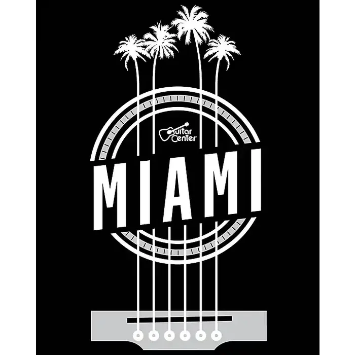 Guitar Center Miami Palm Strings Sticker Guitar Center