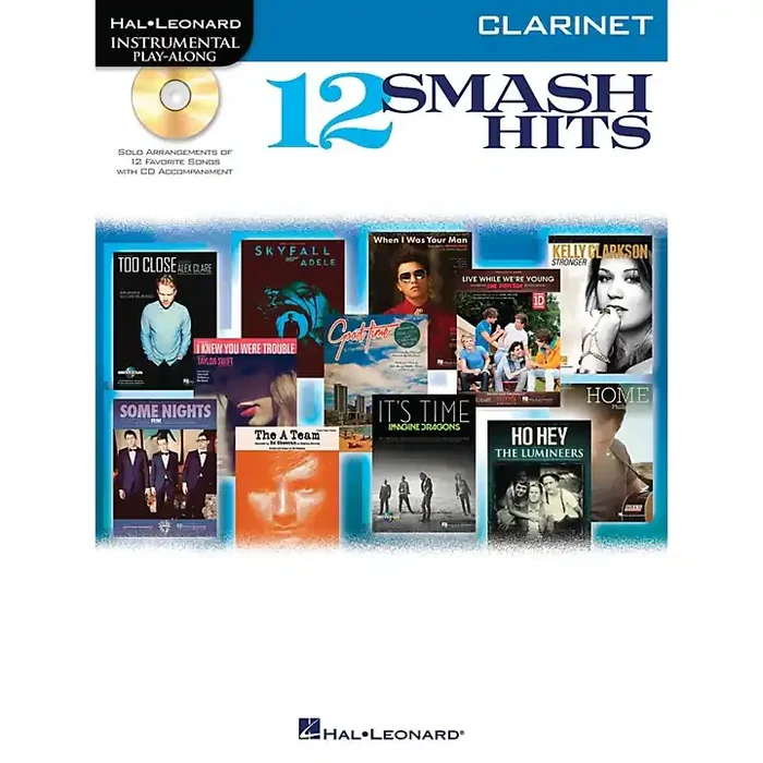 Hal Leonard 12 Smash Hits for Clarinet – Instrumental Play-Along Book/CD Guitar Center