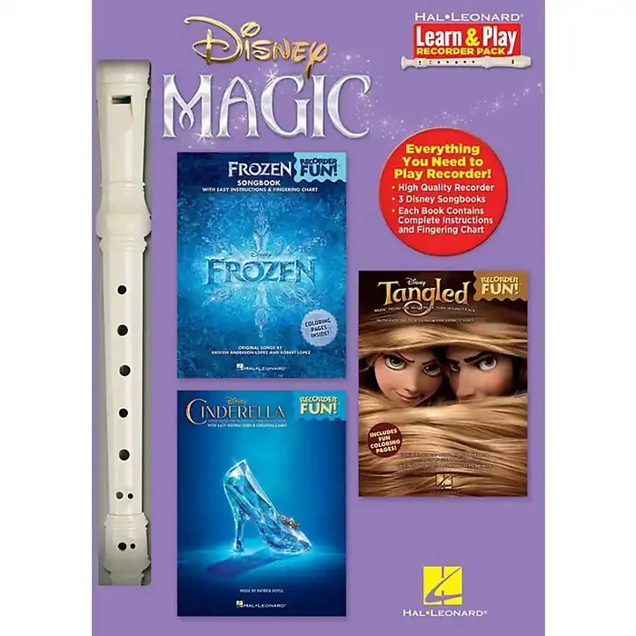 Hal Leonard Disney Magic – Learn & Play Recorder Pack includes Frozen/Tangled/Cinderella/Recorder Guitar Center
