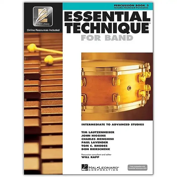 Hal Leonard Essential Technique for Band – Percussion and Keyboard Percussion 3 Book/Online Audio Guitar Center