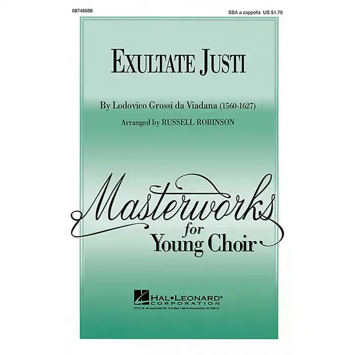 Hal Leonard Exultate Justi 3-Part Mixed a cappella Arranged by Russell Robinson Guitar Center