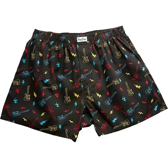 Happy Socks Guitar Woven Boxer Large Guitar Center