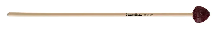 HARD VIBRAPHONE MALLETS – BURGUNDY CORD – RATTAN