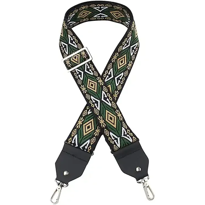 Henry Heller Deluxe Jacquard Banjo Strap Green Guitar Center