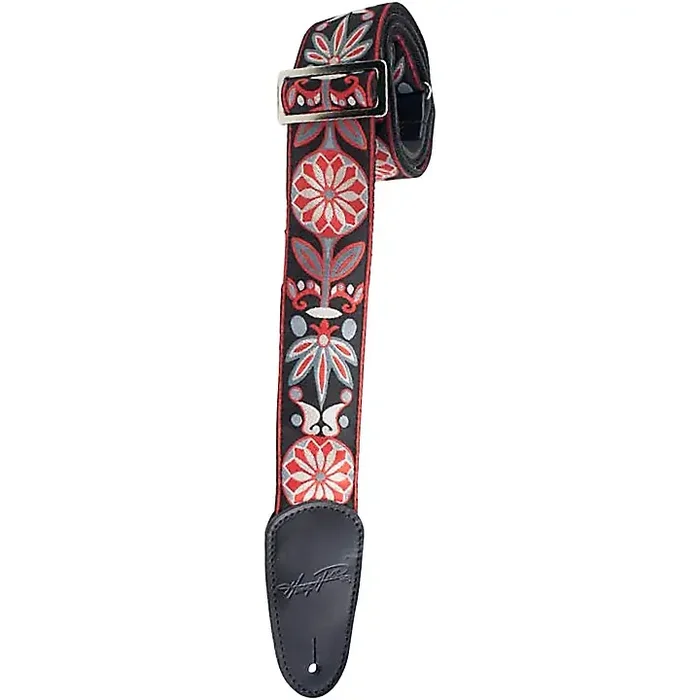 Henry Heller Jacquard Deluxe Series Guitar Strap Red Guitar Center