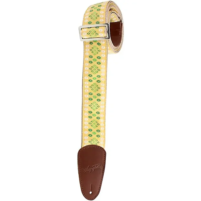 Henry Heller Jacquard Deluxe Series Guitar Strap Yellow Guitar Center