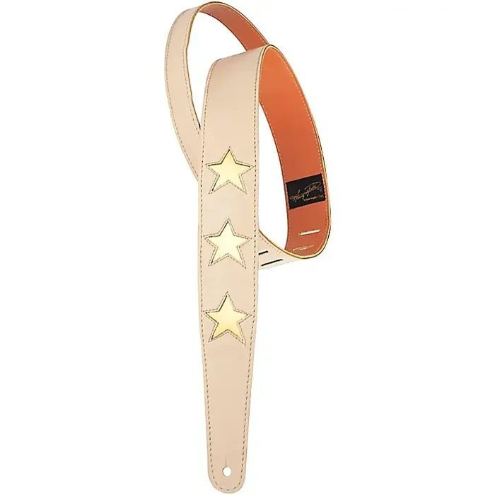 Henry Heller Star Series Leather Guitar Strap Gold Guitar Center