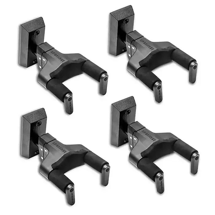 Hercules GSP38WBK PLUS Universal Auto Grip Wall Mount Guitar Hanger 4-Pack Guitar Center