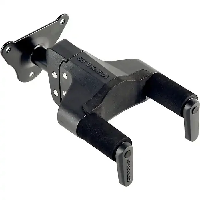 Hercules GSP39WB PLUS Auto Grip System (AGS) Guitar Hanger, Steel Wall Mount, Short Arm Guitar Center