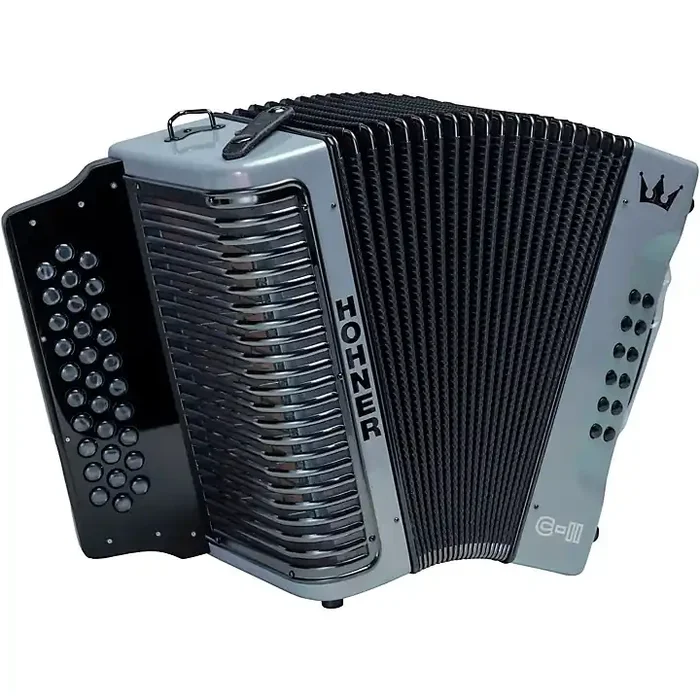 Hohner Corona C-II FBbEb Accordion Silver Rainbow Guitar Center