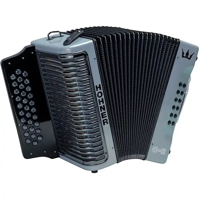 Hohner Corona C-II GCF Accordion Silver Rainbow Guitar Center