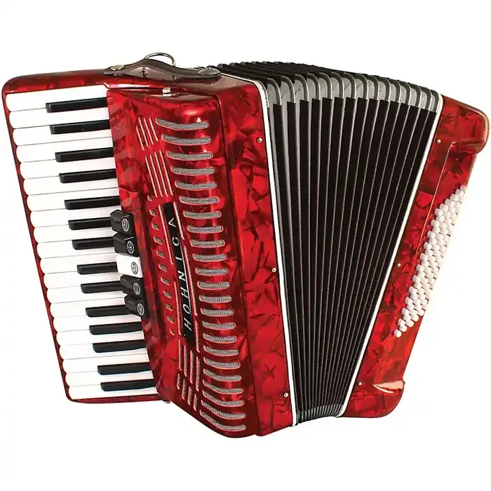 Hohner Hohnica 1305 Beginner 72 Bass Accordion Red Guitar Center