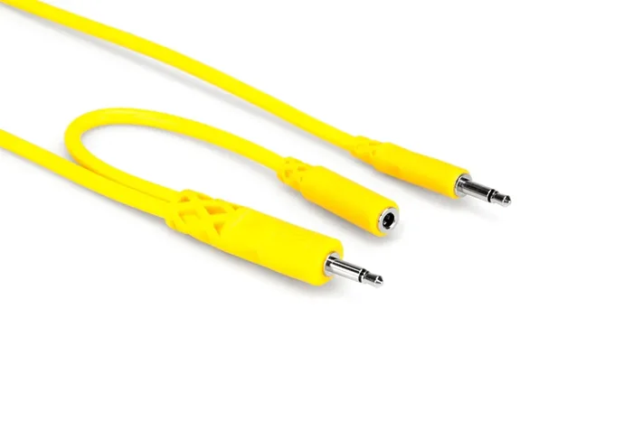 Hosa 3.5mm TS w/ 3.5mm TSF to 3.5mm TS Hopscotch Patch Cable – 45cm