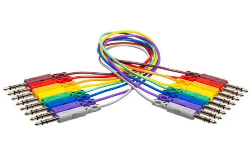 Hosa Balanced Patch Cables, 1/4 in TRS to Same, 1 ft