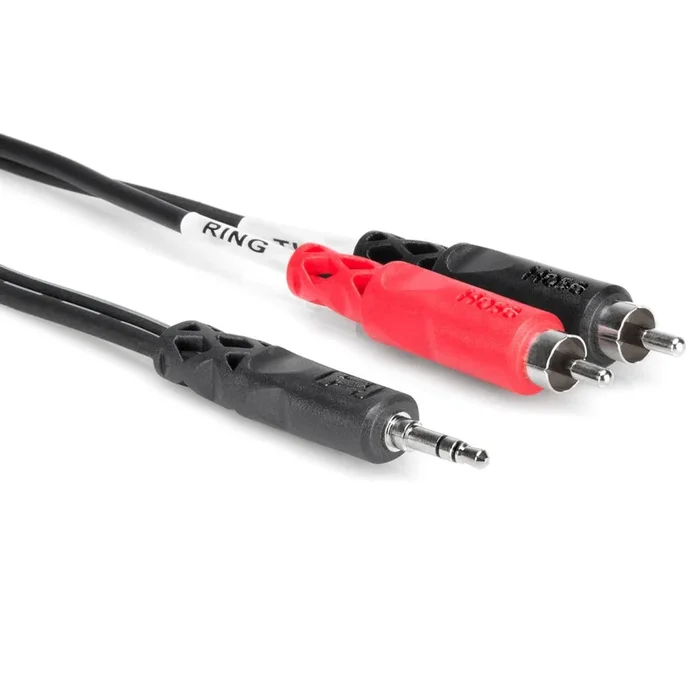 Hosa CMR-203 Stereo Breakout 3.5mm TRS to Dual RCA 3 ft (Loc:2D)
