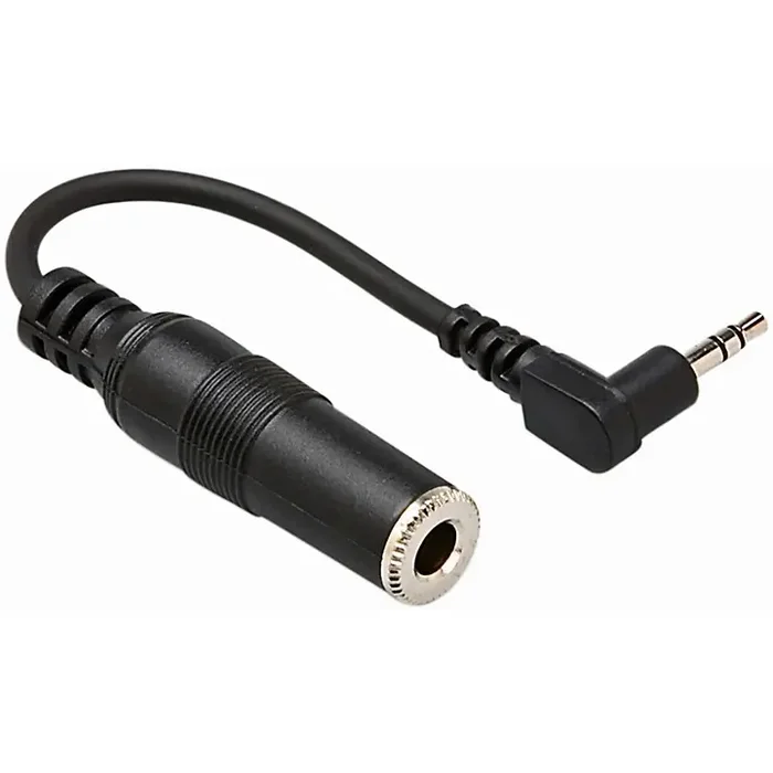Hosa MHE100.5 Balanced 1/4″ TRS Female to Right-Angle Stereo 3.5mm Male Headphone Adapter 6 in. Guitar Center