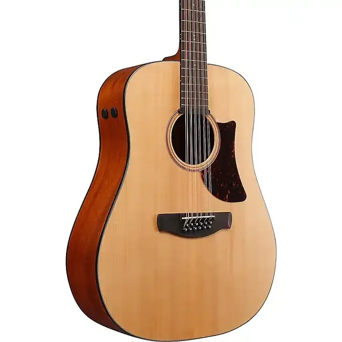 Ibanez AAD1012E Advanced 12-String Sitka Spruce-Okoume Dreadnought Acoustic-Electric Guitar Natural Guitar Center