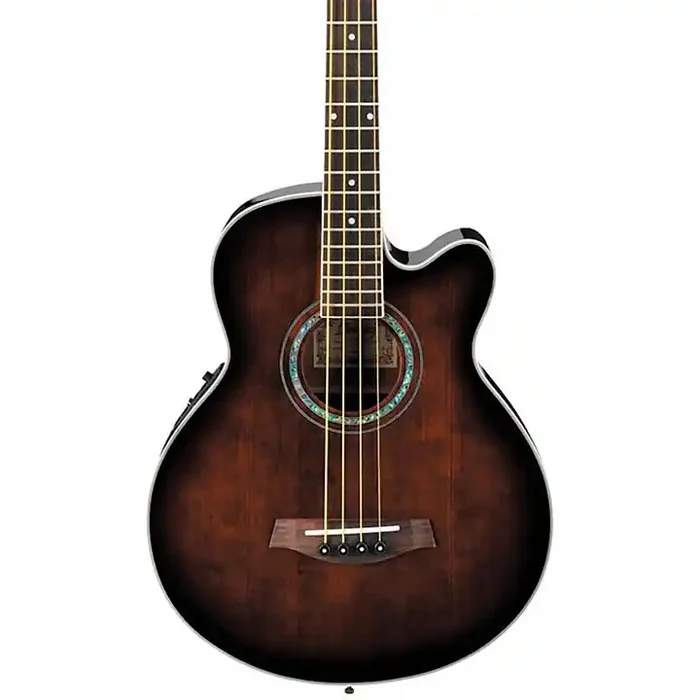 Ibanez AEB10E Acoustic-Electric Bass Guitar With Onboard Tuner Dark Violin Sunburst Guitar Center