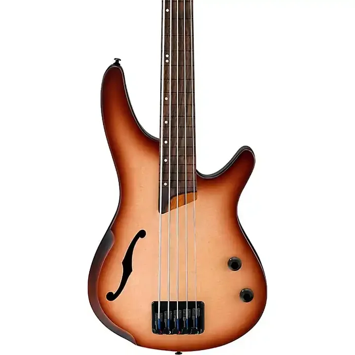 Ibanez Bass Workshop SRH505F Fretless 5-String Electric Bass Flat Natural Browned Burst Guitar Center