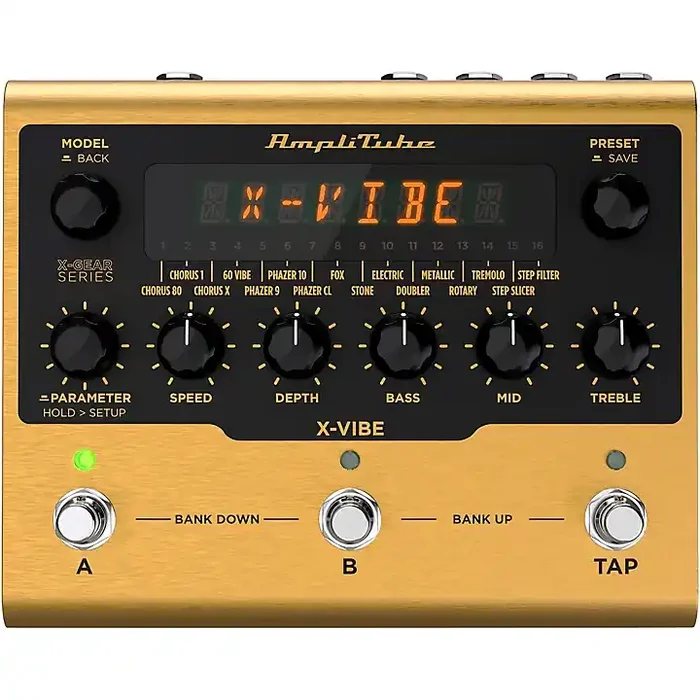 IK Multimedia AmpliTube X-VIBE Modulation Effects Pedal Gold Guitar Center