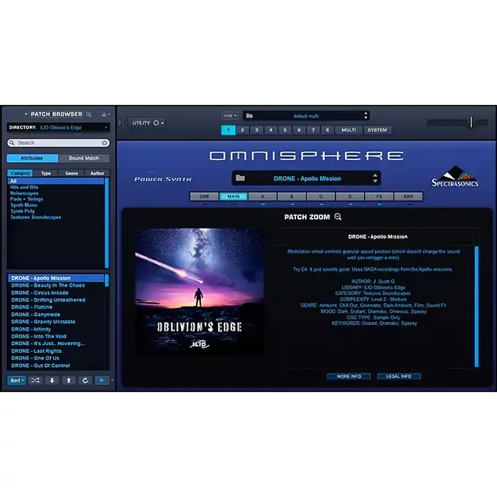 Ilio Oblivion‘s Edge – Patch Library for Omnisphere 2 Guitar Center