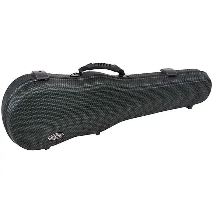 J. Winter Violin Shaped Case Greenline 4/4 Size Carbon Green Exterior, Black Interior Guitar Center